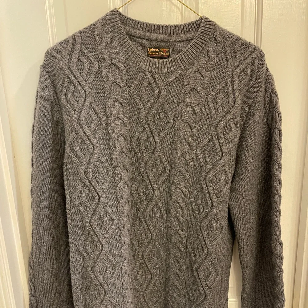 100% Wool Barbour sweater jumper - Picture 1 of 6